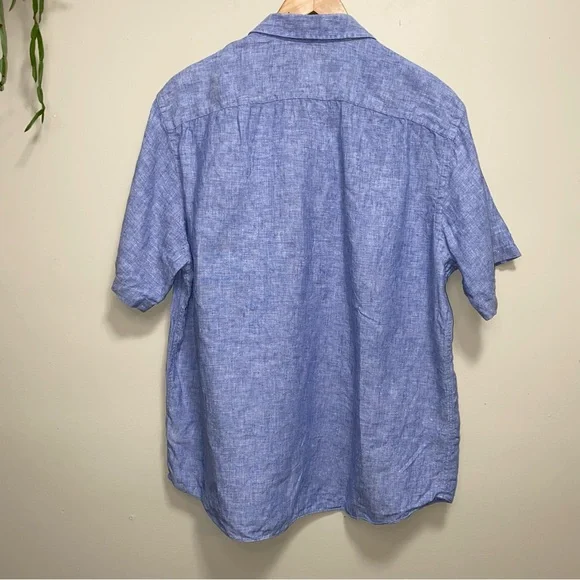 UNTUCKit Linen Valente Short Sleeve Shirt Size L - Picture 3 of 13